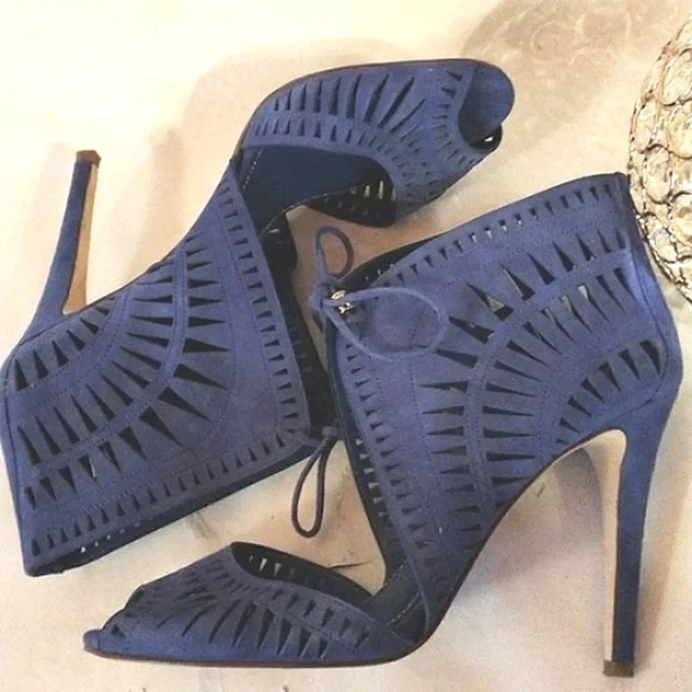 Ivanka Trump Colbalt Cage Heels